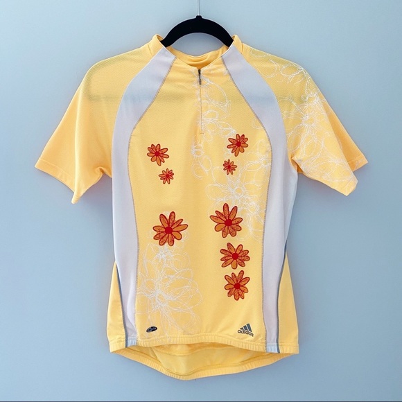 Adidas Women's Cycling Yellow Active Top - Picture 1 of 11
